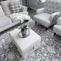 Beautiful Sofa Set With Chairs And Ottoman 