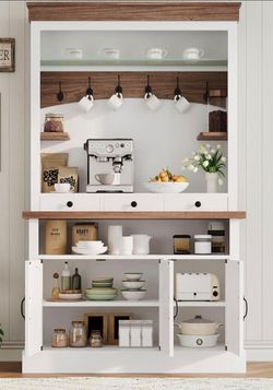 Coffee bar cabinet