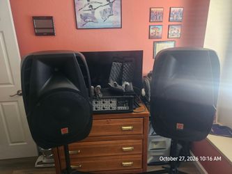 Rockville PA Speaker Pair with Stands