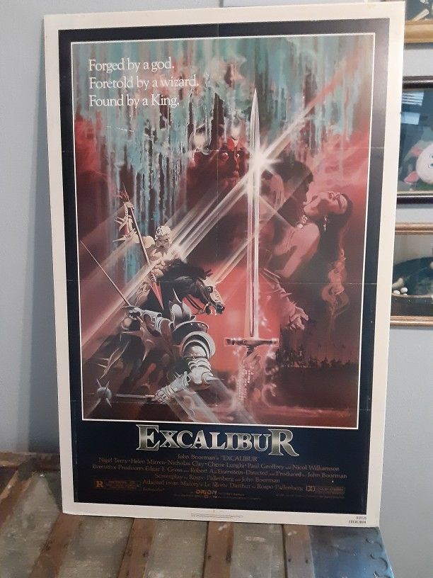 Original vintage 1981 "Excalibur" movie poster