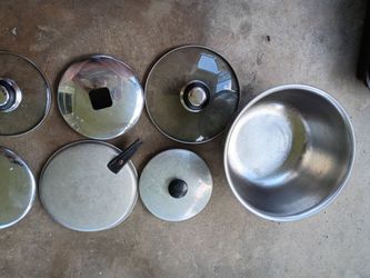 Mixing bowl and pot lids