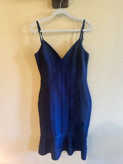 Blue body con dress