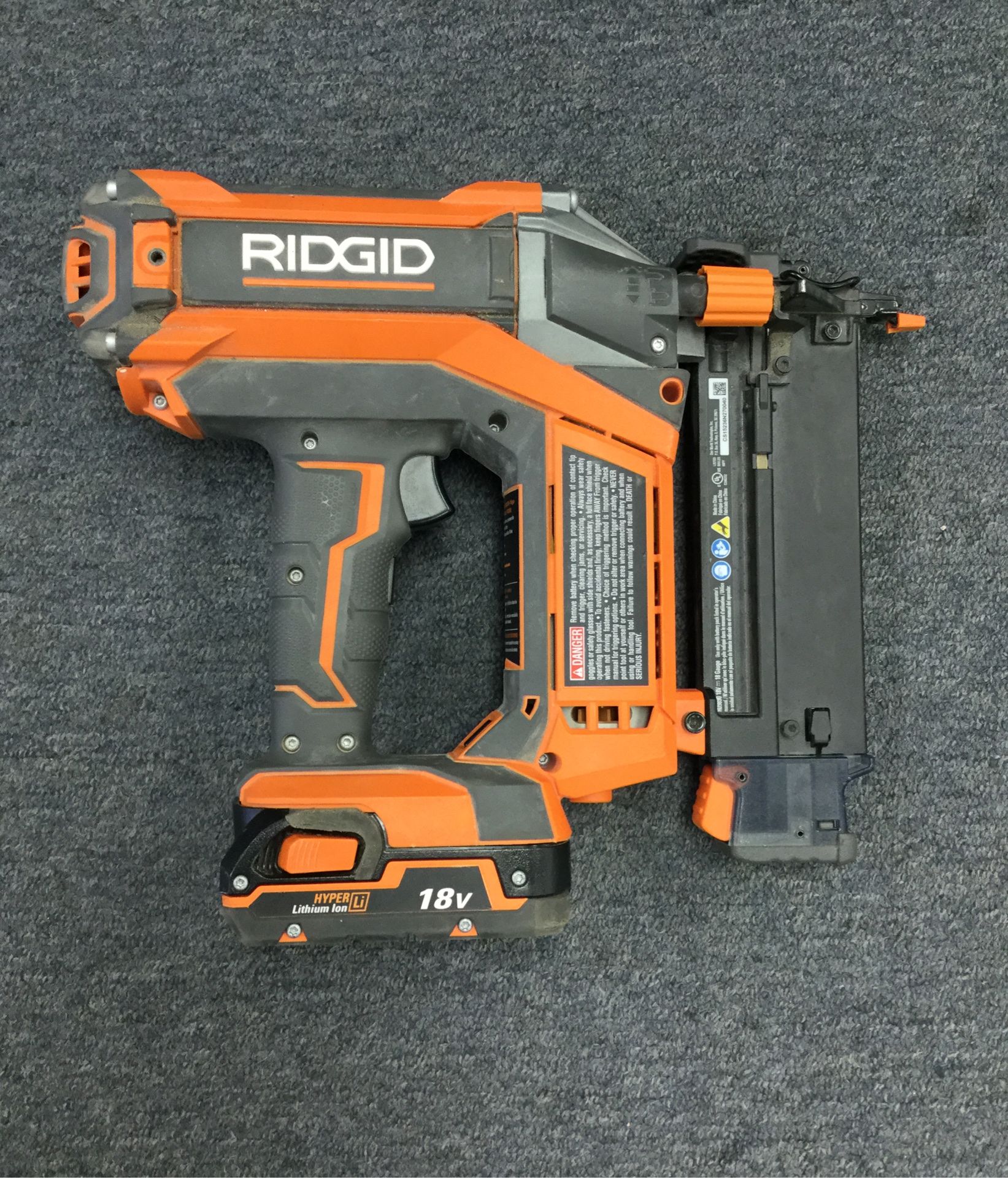 Ridgid R09890 HyperDrive Brushless 18volt Brad Nailer