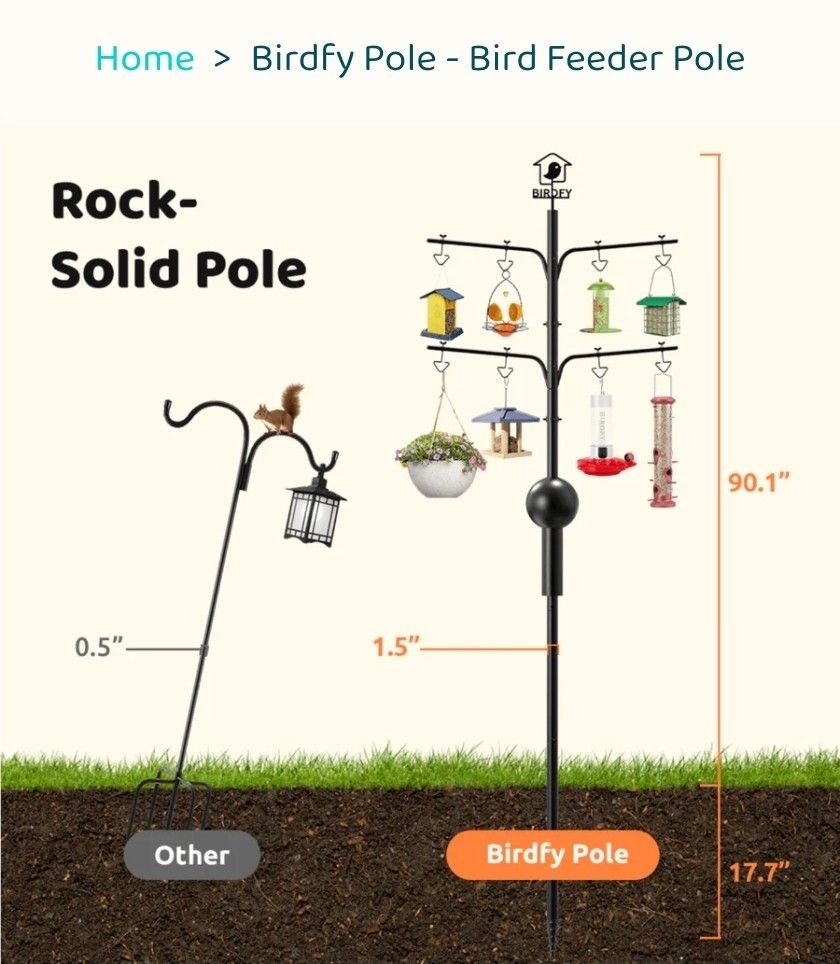 Birdfly Feeder Pole