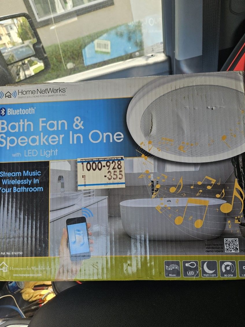 Bathroom Fan And Bluetooth Speaker