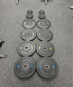 Full Olympic Bumper Plate Set 45/35/25/10/5/2.5  (BRAND NEW IN BOXES)  