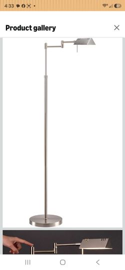 O'Bright Brook Adjustable Dimmable LED Pharmacy Floor Lamp, Brushed Nickel
Reading and task lamp for sewing and crafts, adjustable height 47 to 55 inc