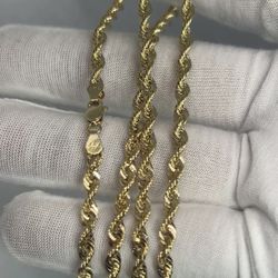 14k Gold Rope Chain 