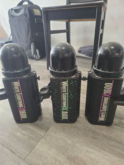 Three photography strobes.