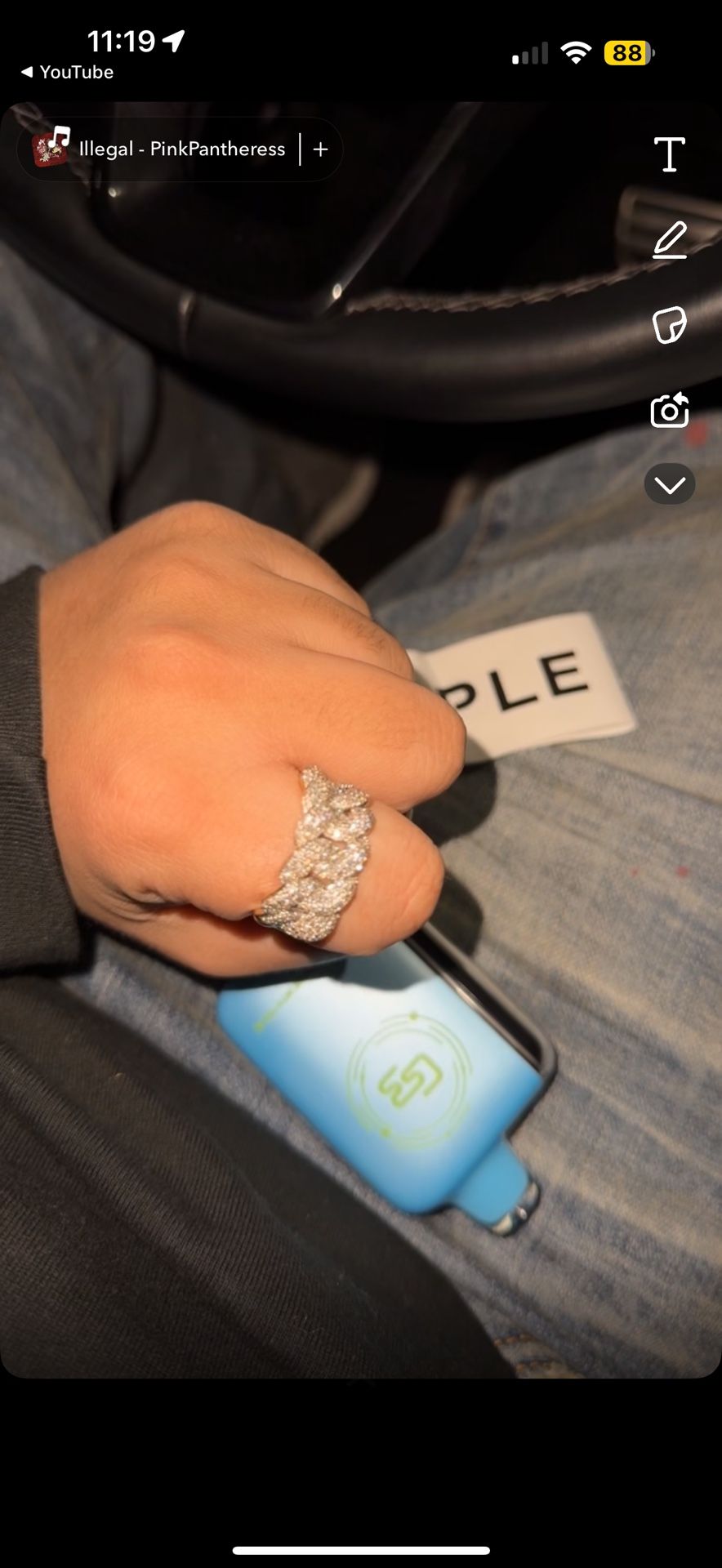 Vs Diamond Cuban Ring