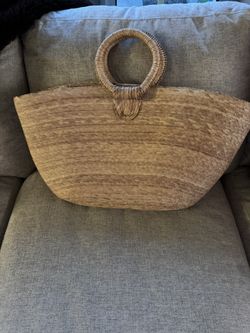 Handwoven Straw Beach Bag