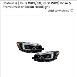 JDMuscle [15-17 WRX/STI, 18-21 WRX] Base & Premium Star Series Headlight