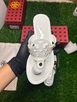 Tory Burch Miller Sandals White Patent