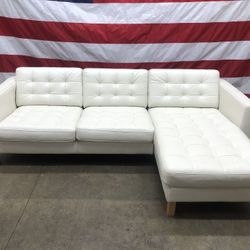 Free Delivery - Modern Ikea MORABO Leather 2 Piece Sectional Couch 