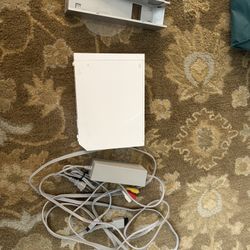 Nintendo Wii Console Bundle w/ Cables & Stand – Works (No Sensor Bar And Controllers)