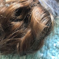 Hair Piece Rubber Band With Hair Light Gold Brown