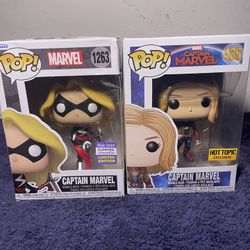 Funko Pop! Vinyl: Marvel Captain Marvel #1263 & #435 Lot of 2