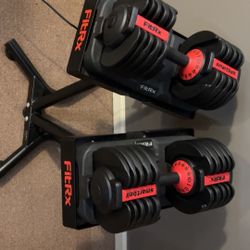 Adjustable Dumbbells with Stand – Up to 52.5 lbs