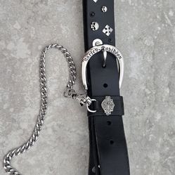 Harley Davidson Leather Belt (Women size M)
