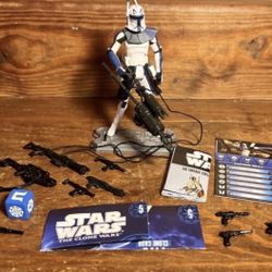 Captain Rex CW62 2009 STAR WARS The Clone Wars with Battle Game Card Loose