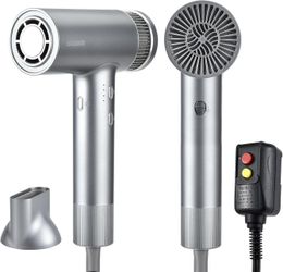 120000 RPM High Speed Hair Dryer, 600 Million Negative Ions, Blow Dryer Brushless Motor 2 Speeds 4 Temps, Lightweight Low Noise with Magnetic Nozzle f