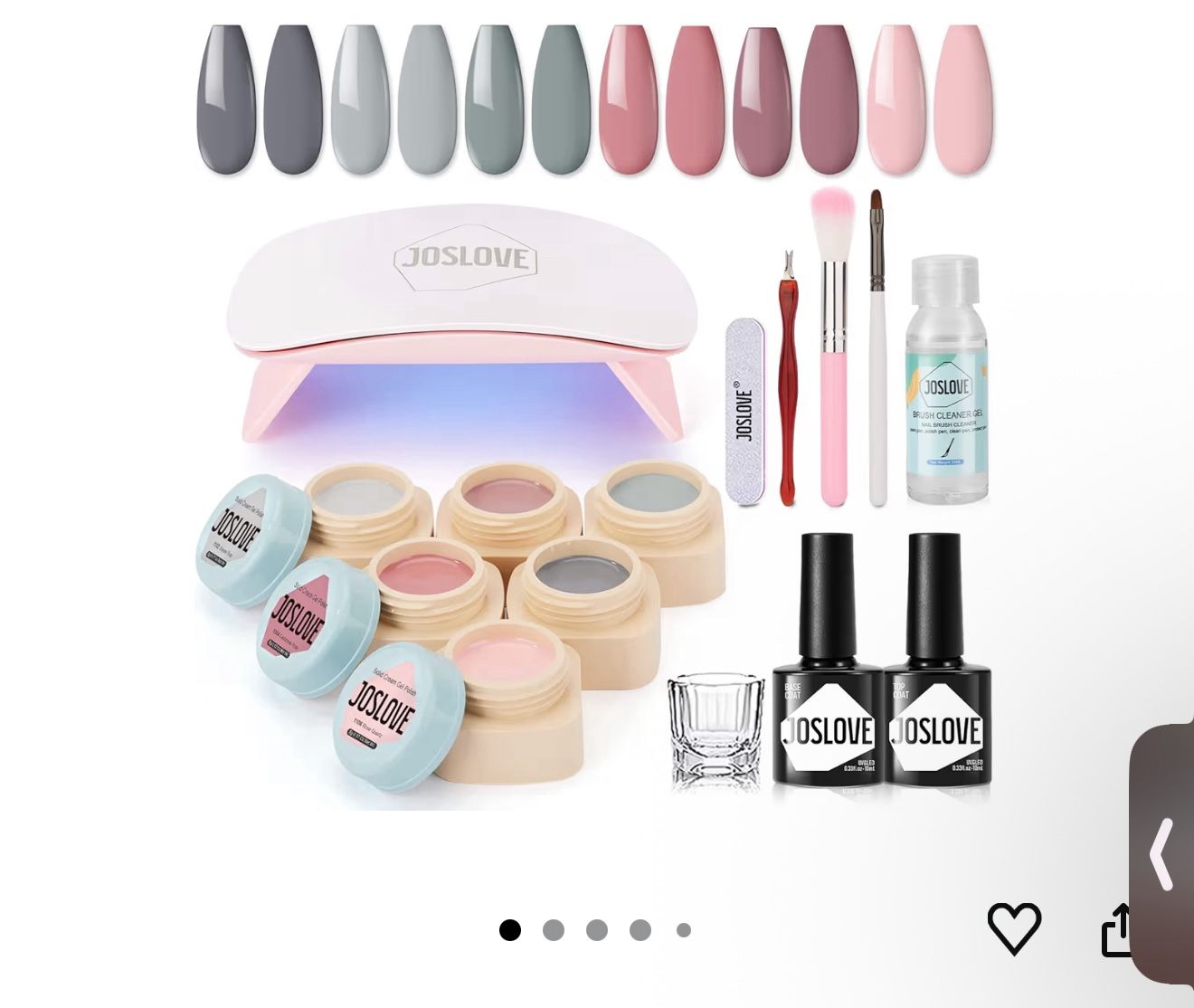 JOSLOVE Nail Gel Kit with LED Lamp