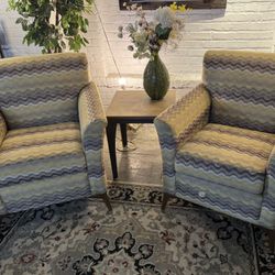 Pair of Armchairs with MCM Legs