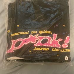 New Pink And Black Spider hoodie 