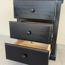 3 Drawer Pine Black 