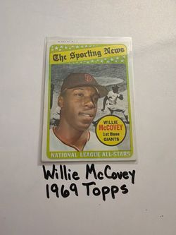 Willie McCovey San Francisco Giants Hall of Fame 1st Baseman 1969 Topps Card.
