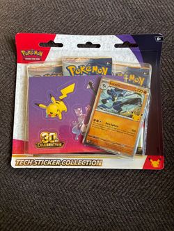 Pokemon 30th celebration tech sticker collection