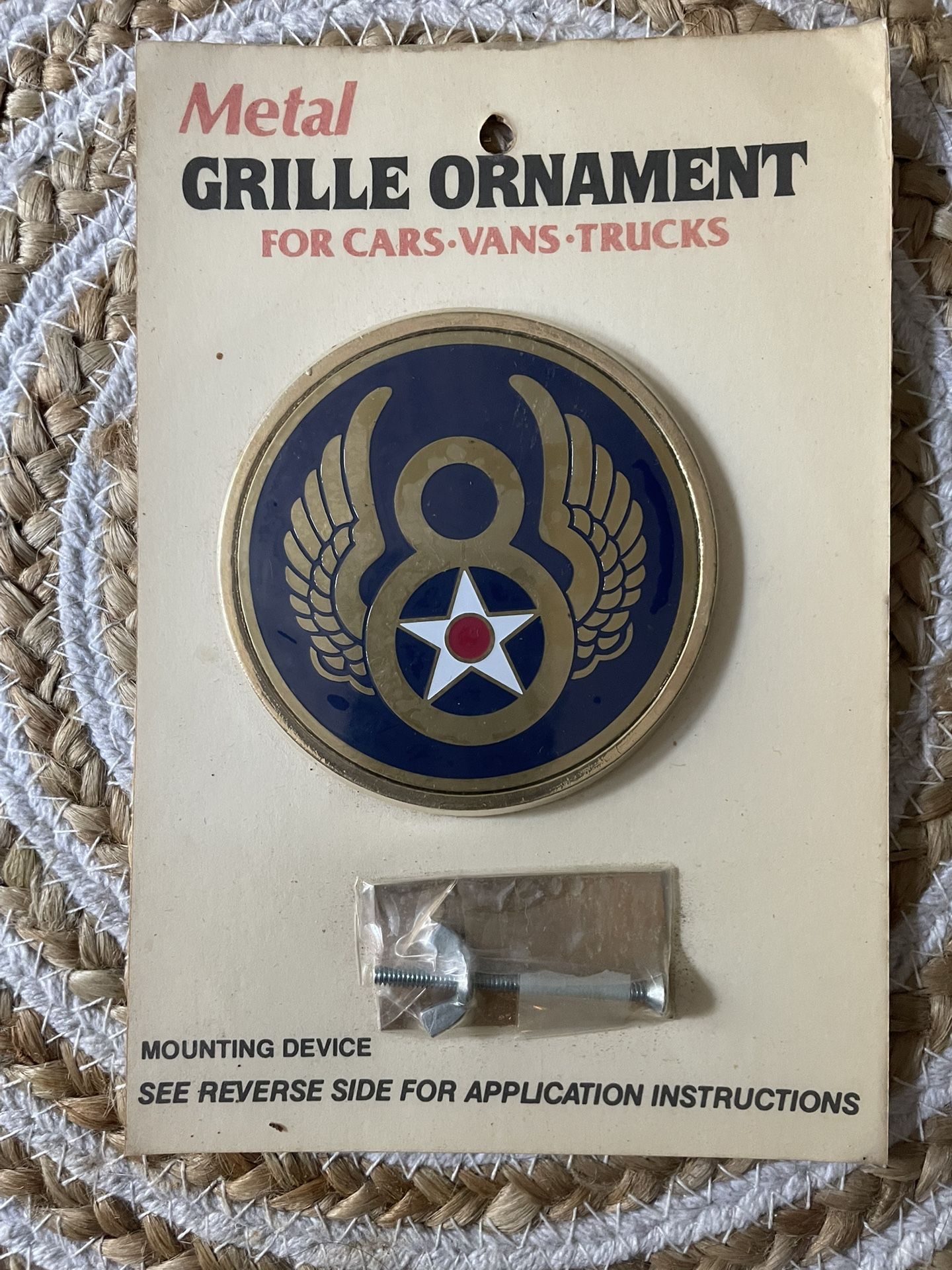 Vintage WWII 8th Air Force Metal Grille Ornament