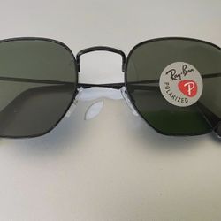 RAY BAN RB3548N 002 58 Black Hexagonal 54 mm Unisex Polarized Sunglasses
