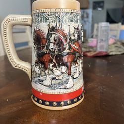 1998 Holiday Budweiser Beer Stein 
