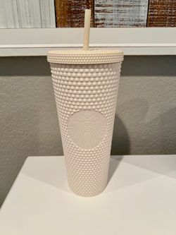 Starbucks venti white matte china studded tumbler. Brand new with tags