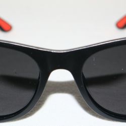 Unisex  Black With Red Accents Sunglasses