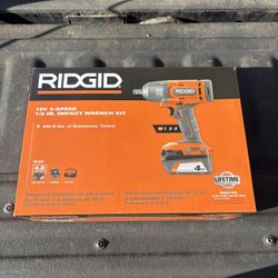 Ridgid 18v 3-speed 1/2” Impact Wrench Kit