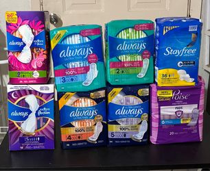 Always, Stayfree or Poise Pads $6 each or 2 for $10