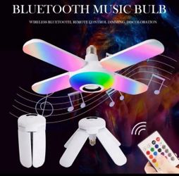 Bluetooth lightbulb speaker fan
