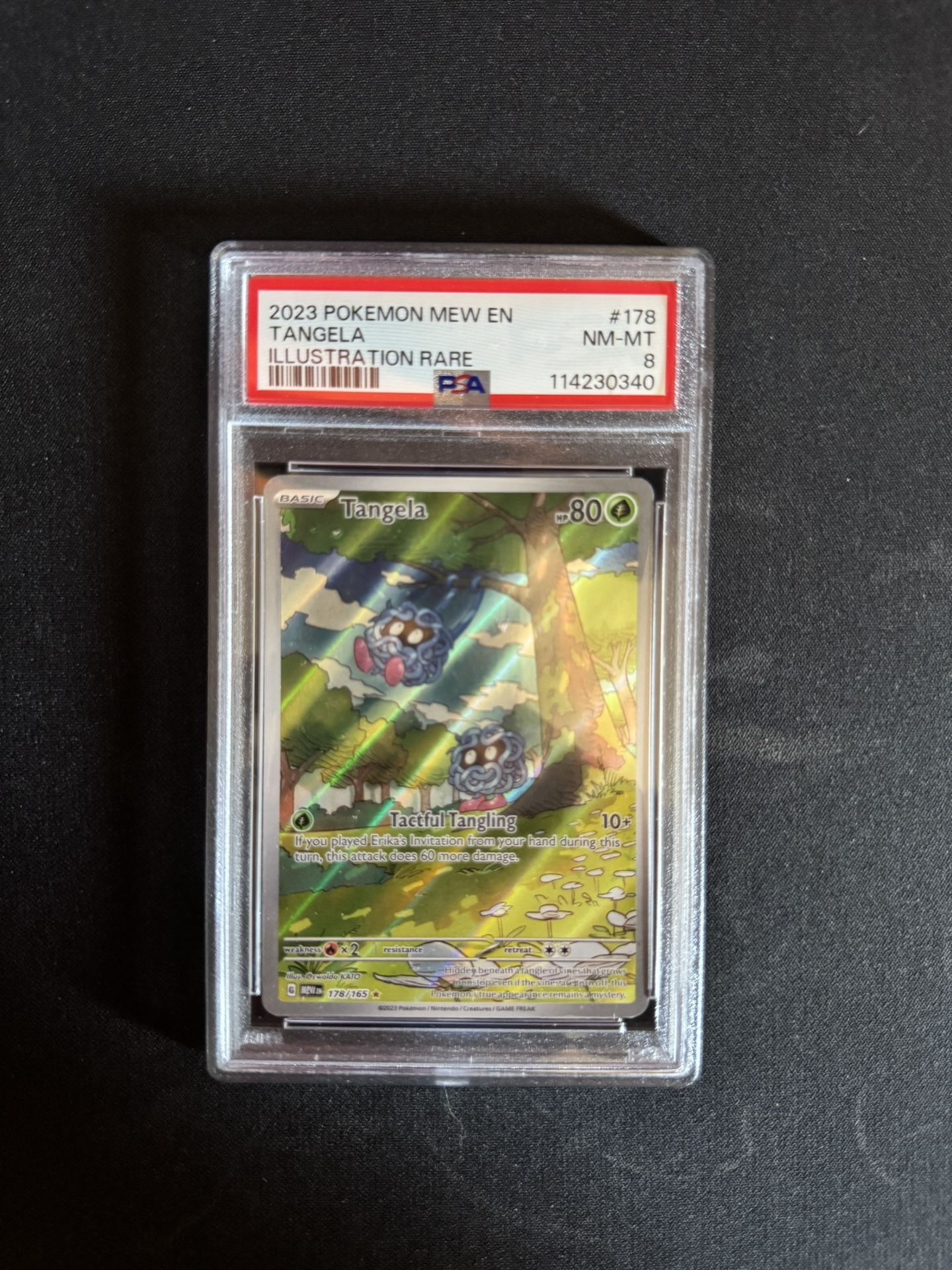 Pokemon 151 2023 Tangela Illustration Rare #178 PSA 8