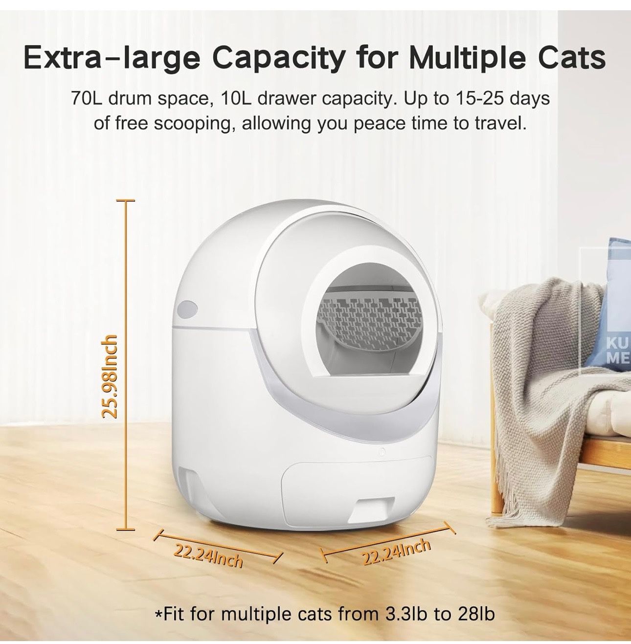 BCHARYA Automatic Cat Litter Box