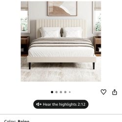 Queen Upholstered Bed Frame 
