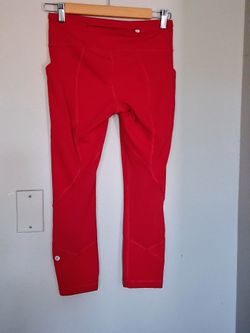 Red Lululemon leggings  size 4