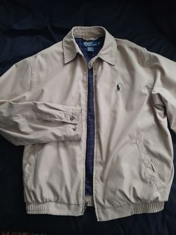 Tan polo jacket like new sz small/med $75
