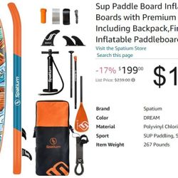 Inflatable Paddle Board w/accessories 