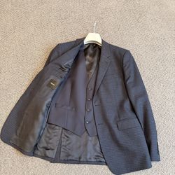 Theory Men's Slim Fit Suit Jacket Navy  and Vest