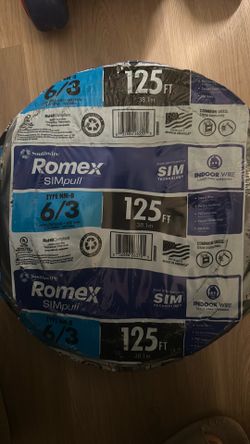romex   6/3  125ft