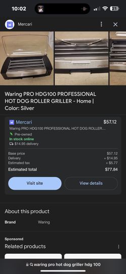 Waring Professional Hot Dog Roller