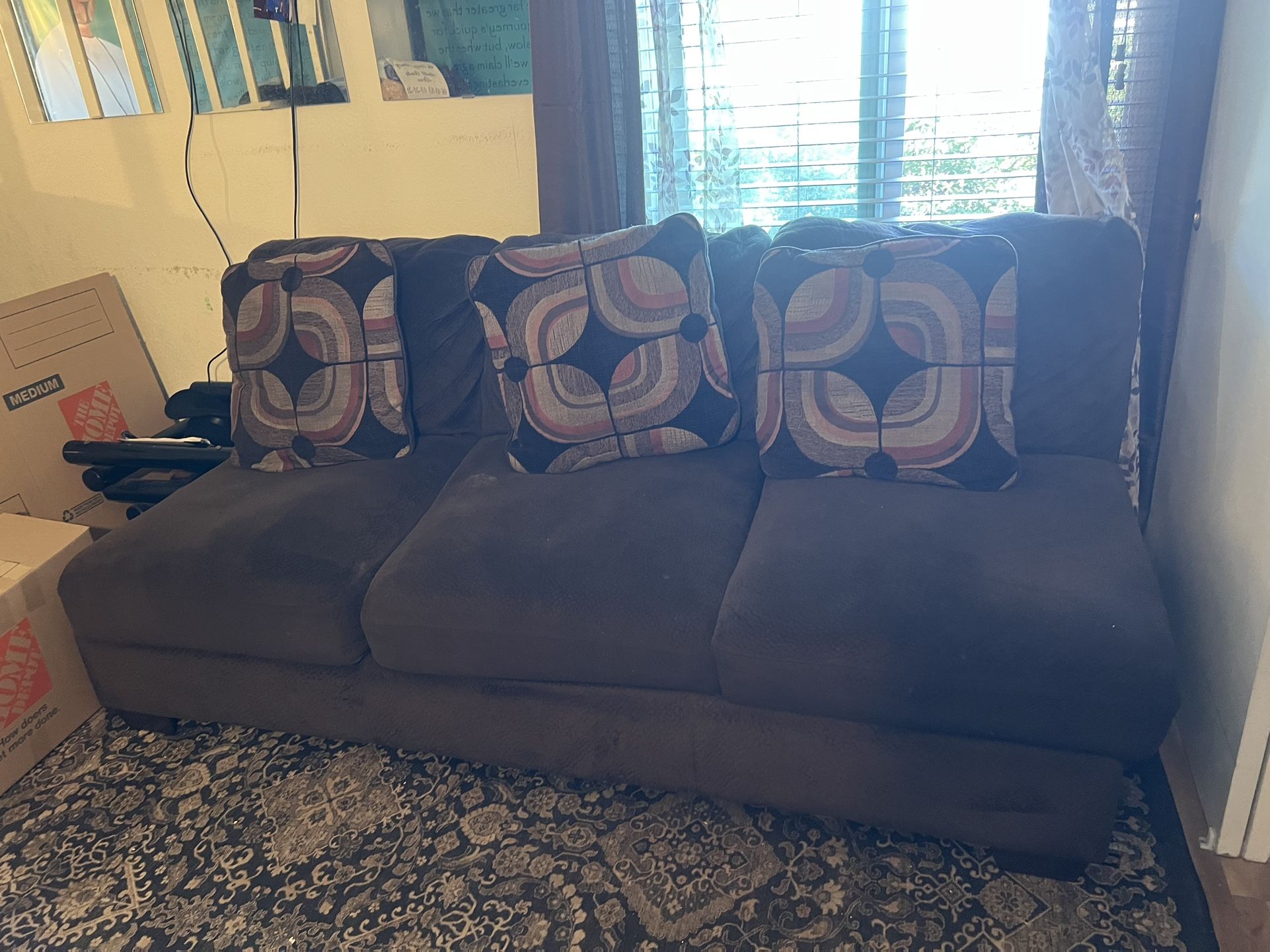 Sectional (one piece is missing) & Recliner Chair 