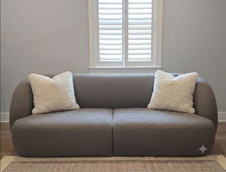 AllModern Davis 85" Upholstered Boucle Sofa
